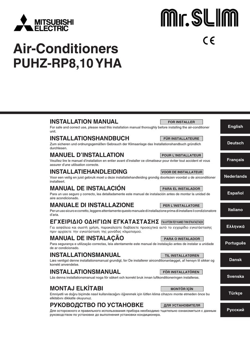 Mitsubishi Electric Mr. Slim PUHZ-RP8YHA User manual