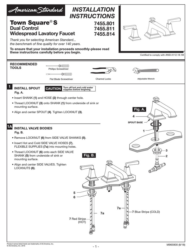 American Standard Town Square S Series installation instructions American Standard Town Square S Series installation instructions