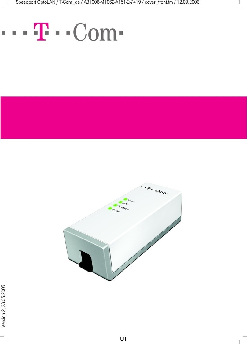 T-COM Speedport OptoLAN manual