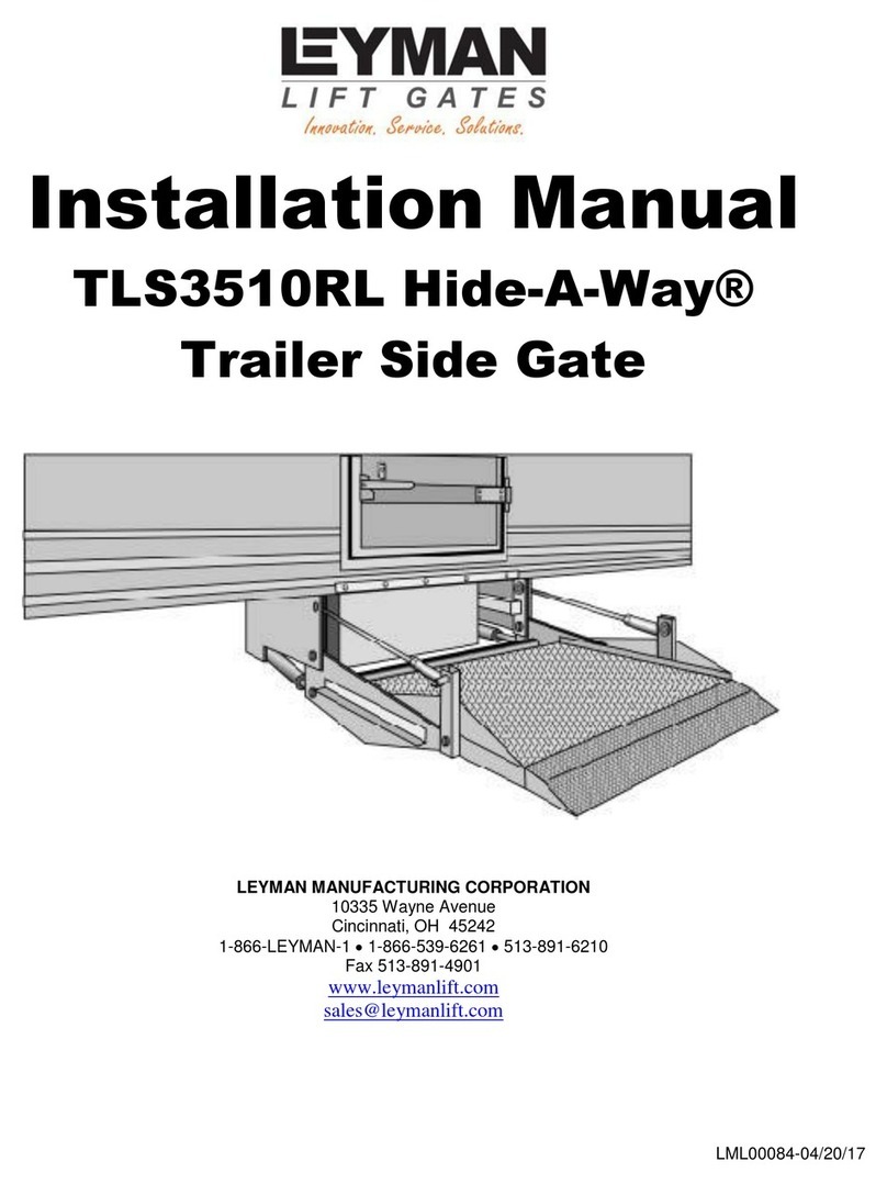Leyman TLS3510RL Hide-A-Way installation manual