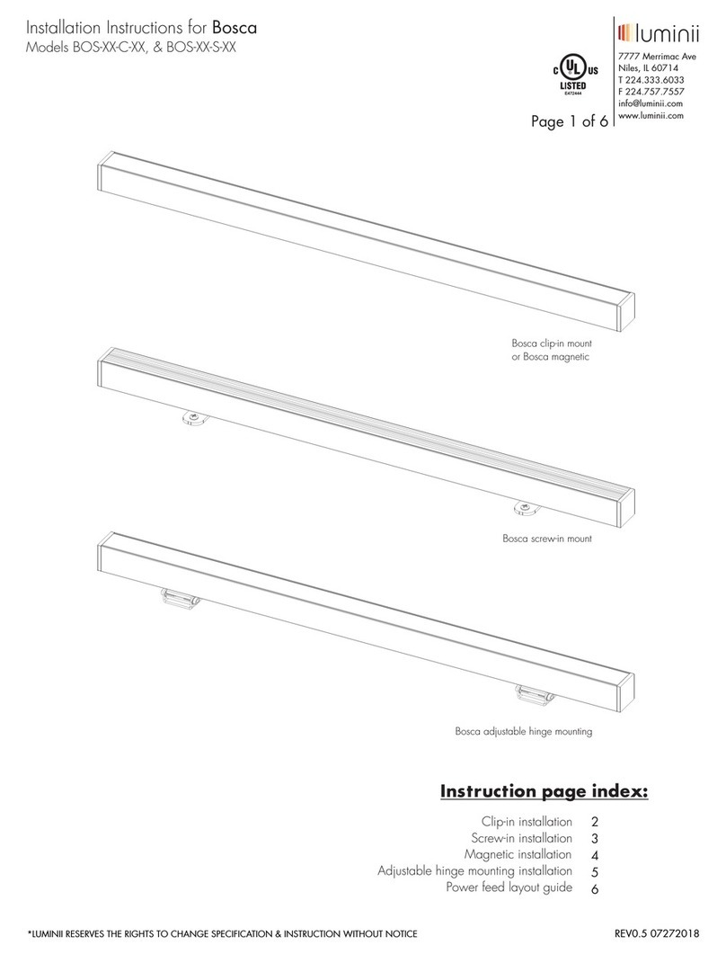 luminii Bosca BOS C Series installation instructions