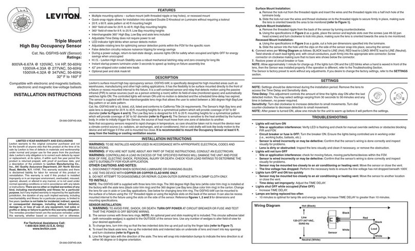 Leviton OSFHS-IxW User manual