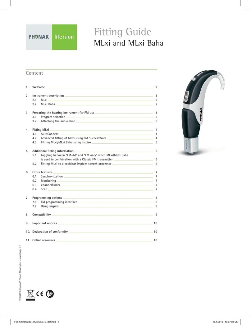 Phonak MLxi Fittings guide