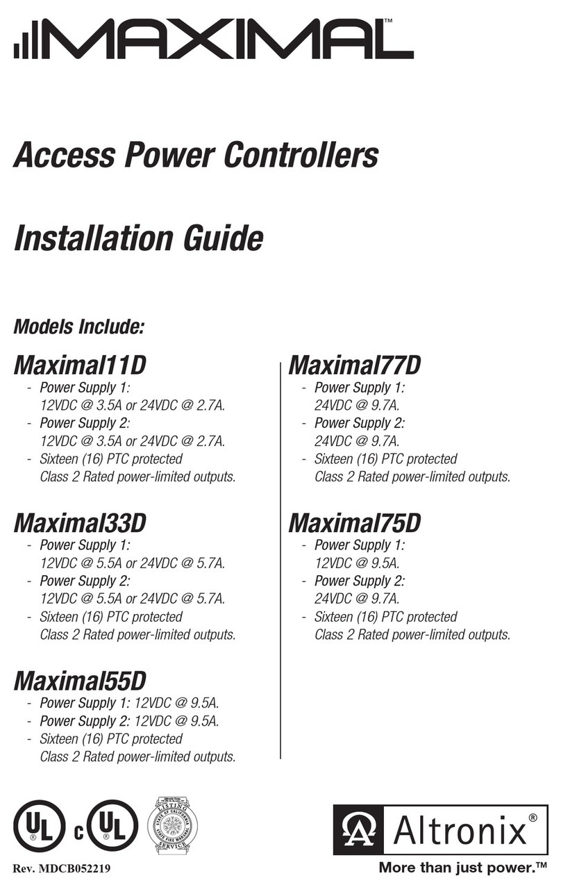 Altronix Maximal series User manual