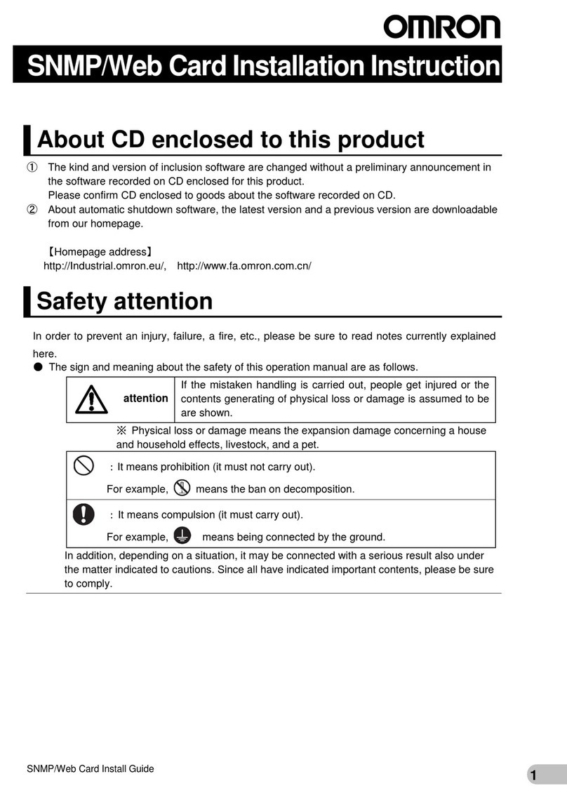 Omron SC20G2 Installation instruction