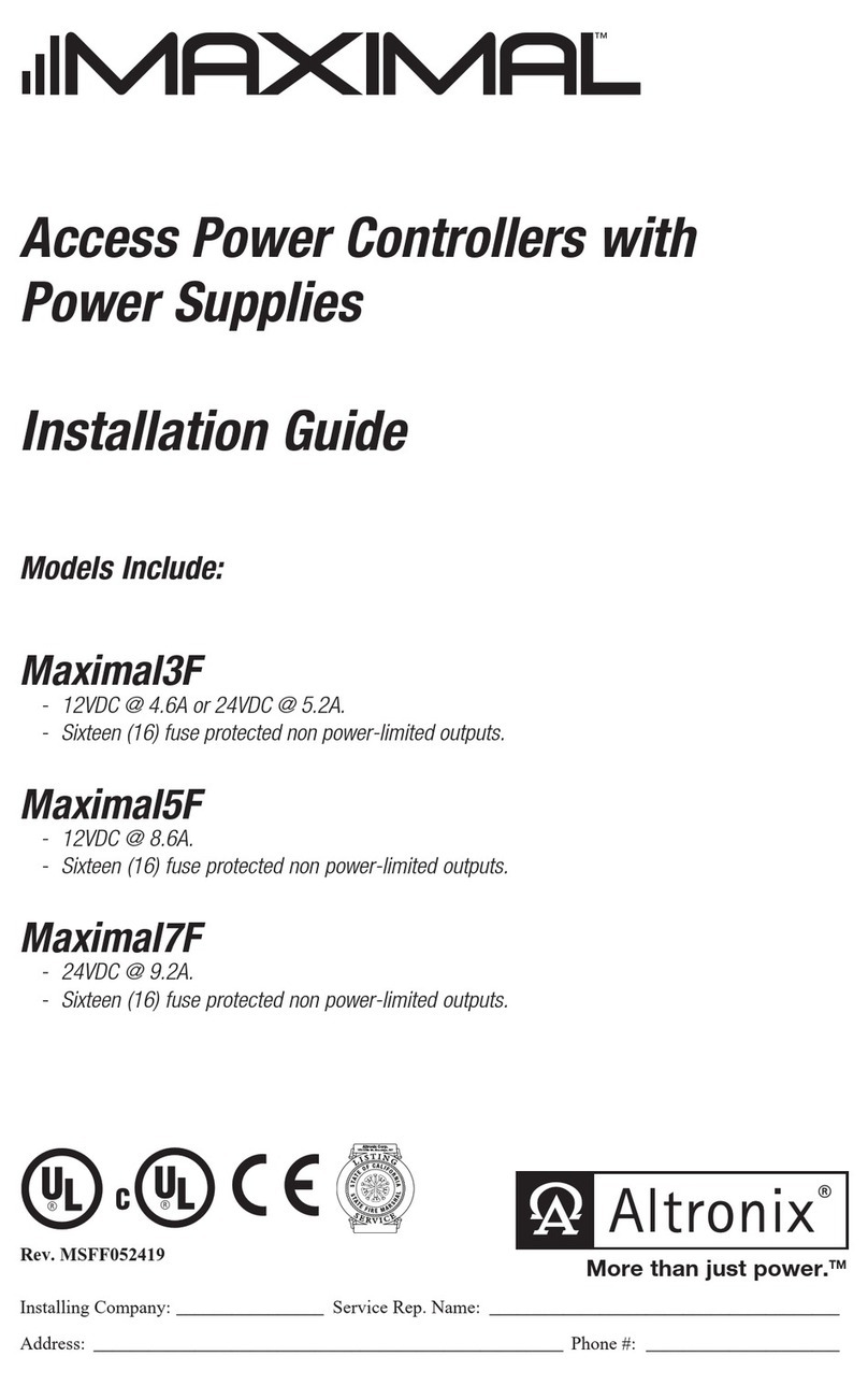 Altronix Maximal3F installation guide