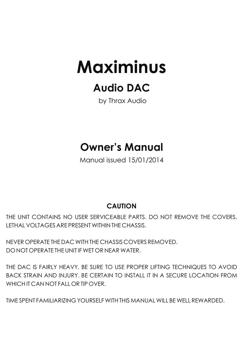 Thrax Audio Maximinus owner's manual