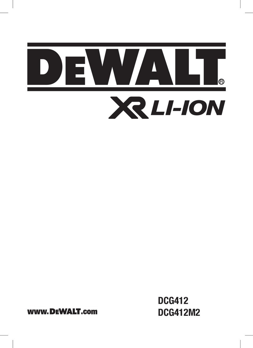 DeWalt XR LI-ION DCG412 User manual