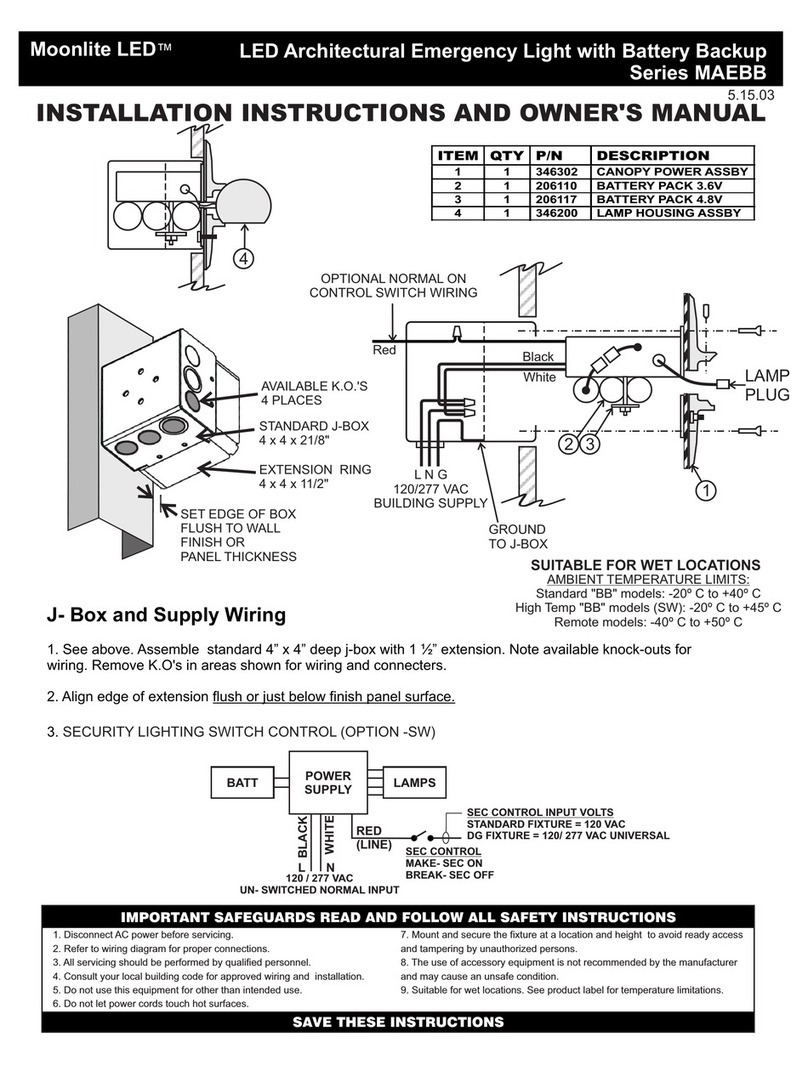 Signtex Moonlite MAEBB Series Installation instructions and owner's manual