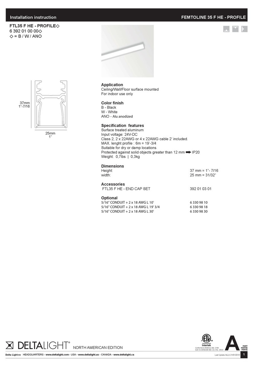 Delta Light FEMTOLINE 35 F HE PROFILE User manual