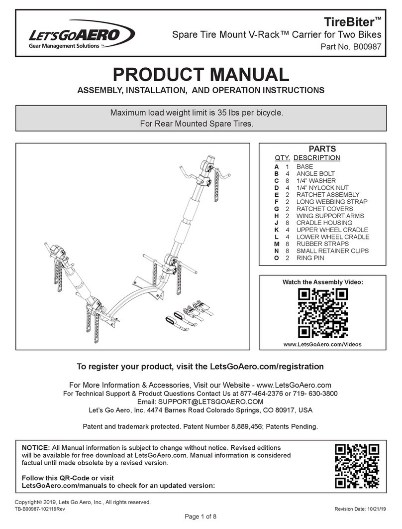 Let's Go Aero TireBiter V-Rack User manual