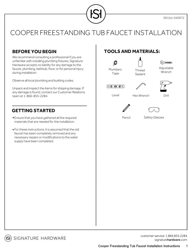 Signature Hardware COOPER User manual