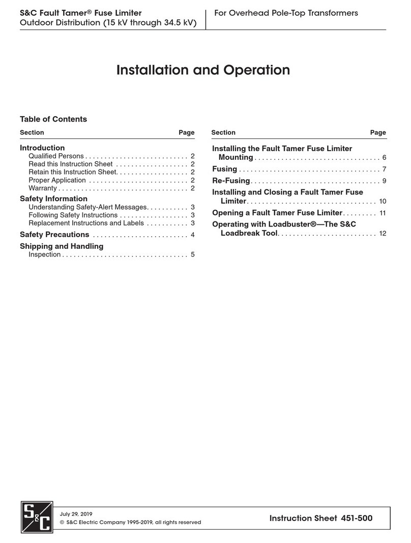 S&C Fault Tamer Owner's manual