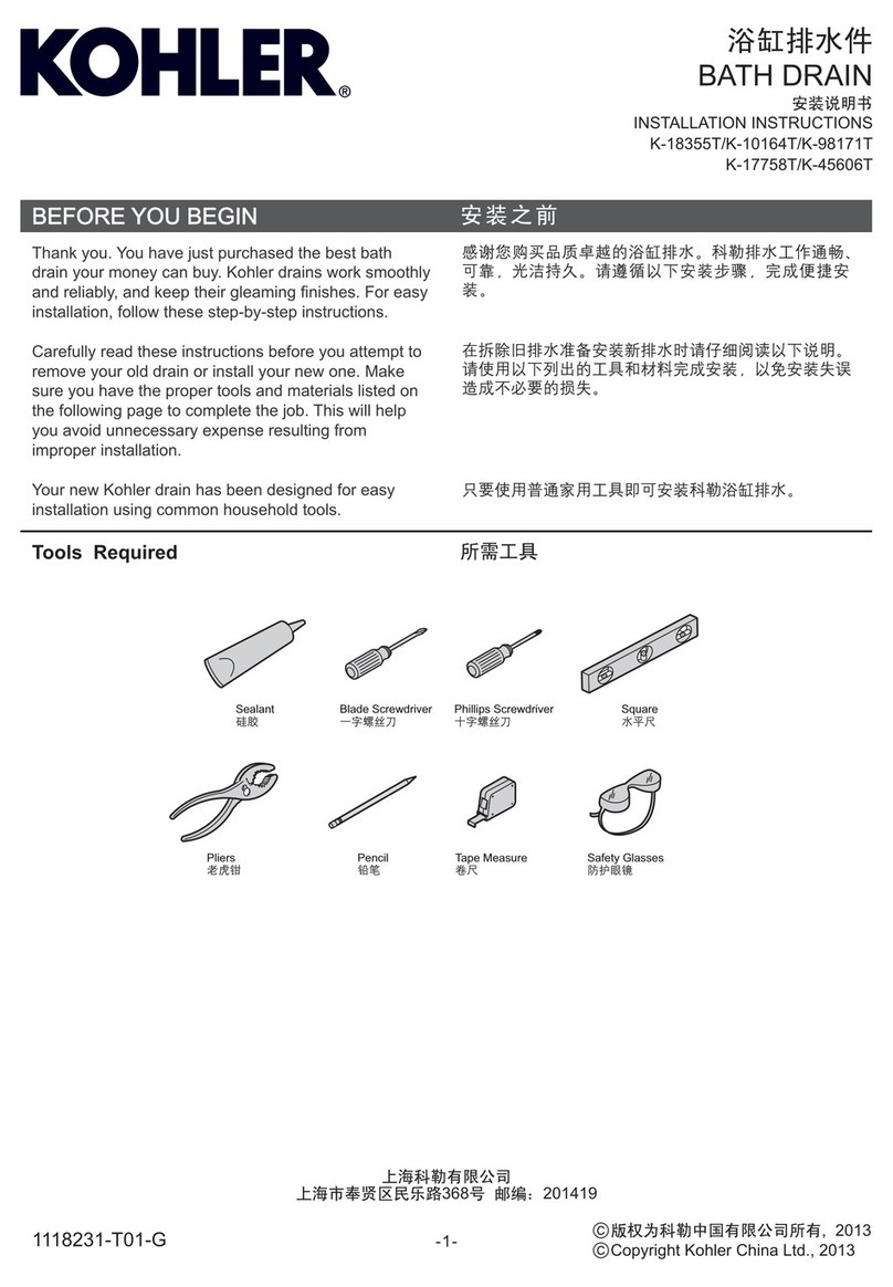 Kohler K-18355T User manual