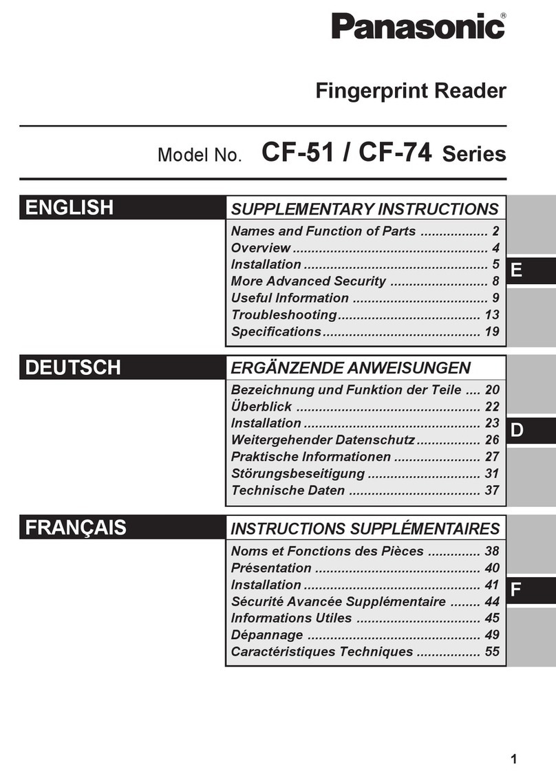 Panasonic CF-74 Series Supplementary instructions