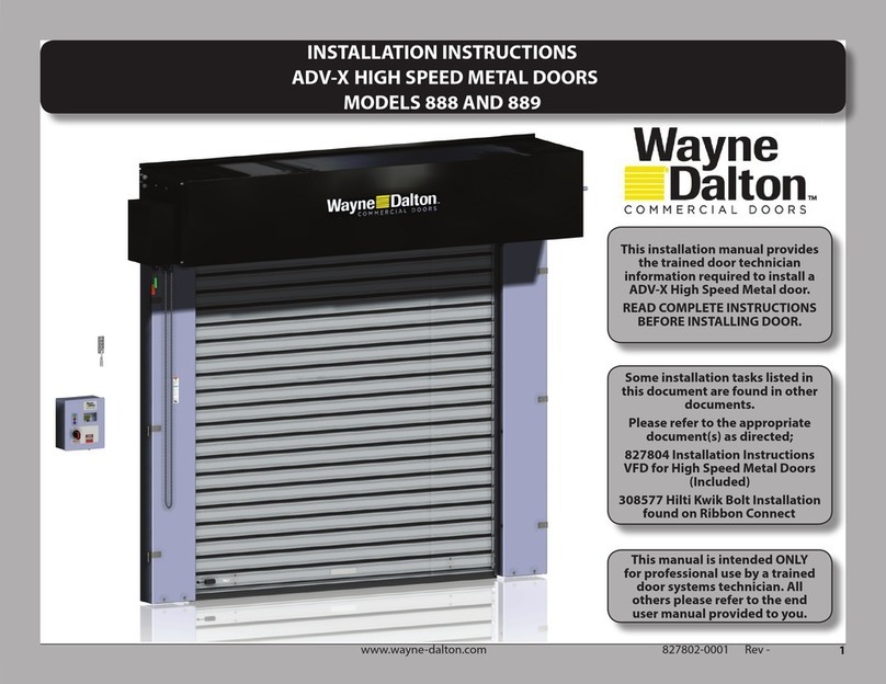 Wayne-Dalton ADV-X 888 installation instructions