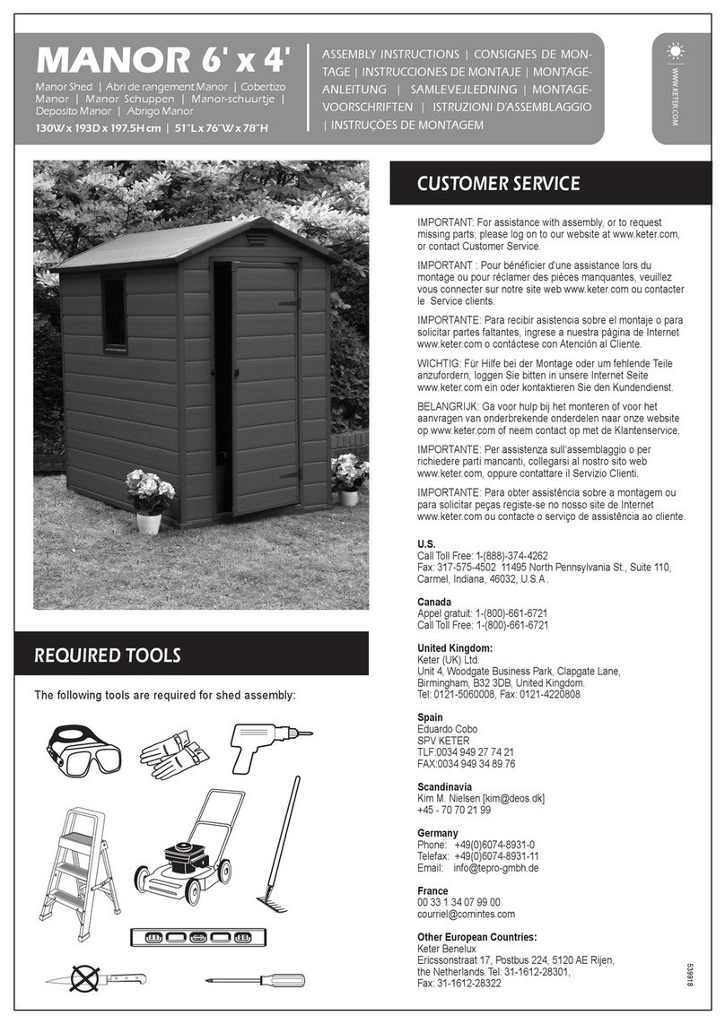 Keter MANOR 6' x 4' User manual