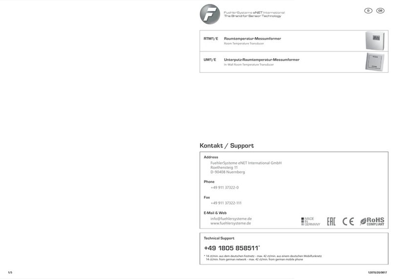 FuehlerSysteme RTM1/E manual