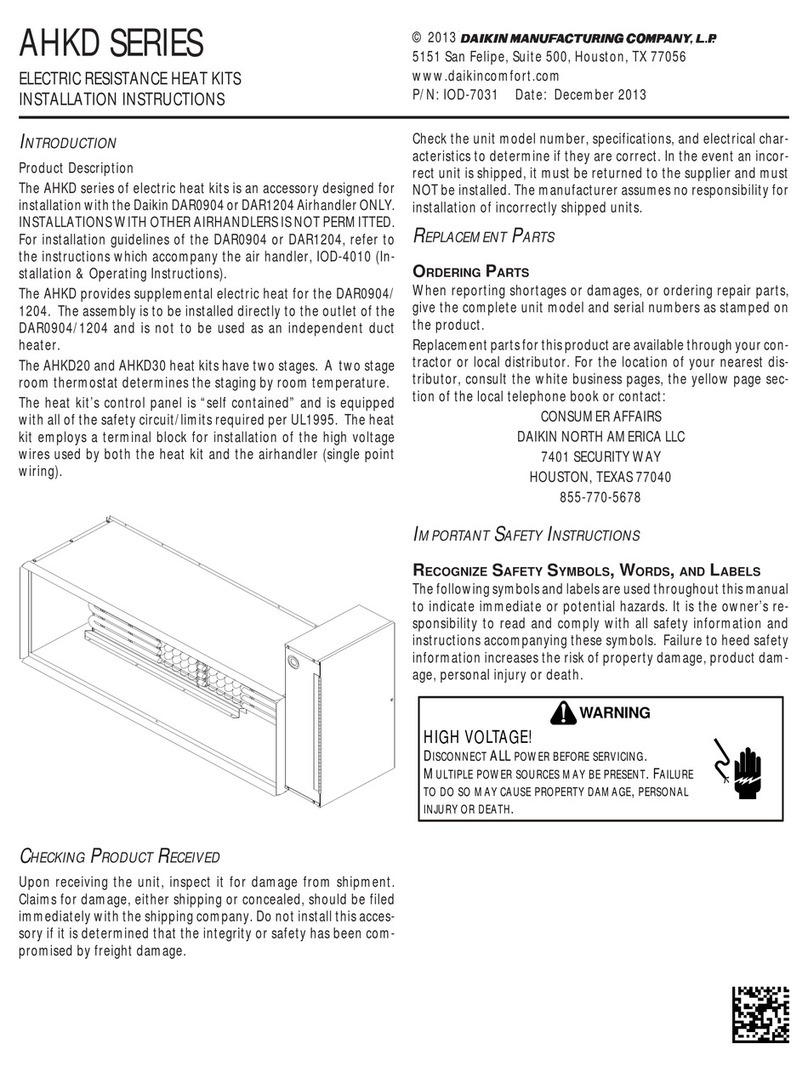 Daikin AHKD 20 installation instructions