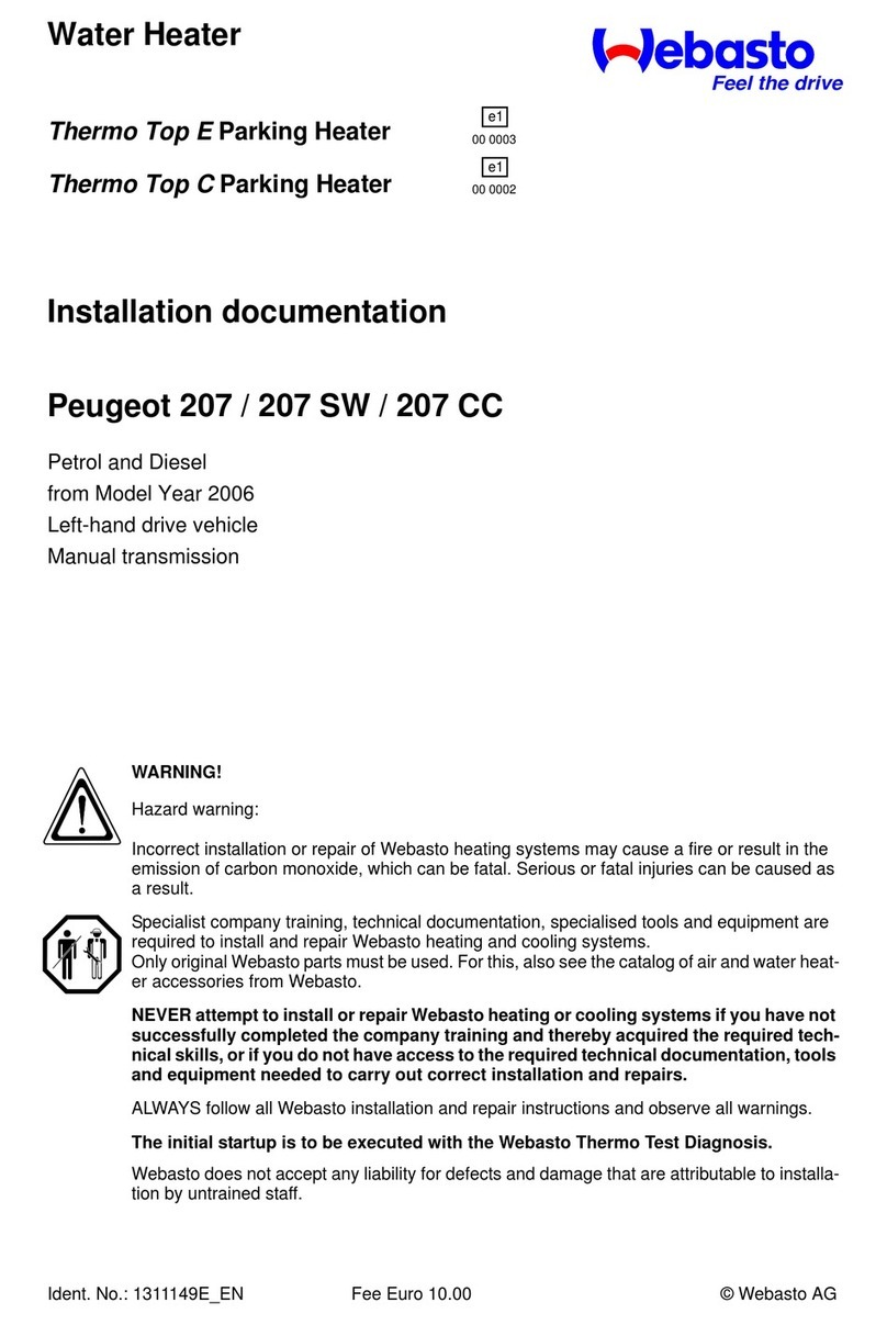 Webasto Thermo Top E Installation documentation