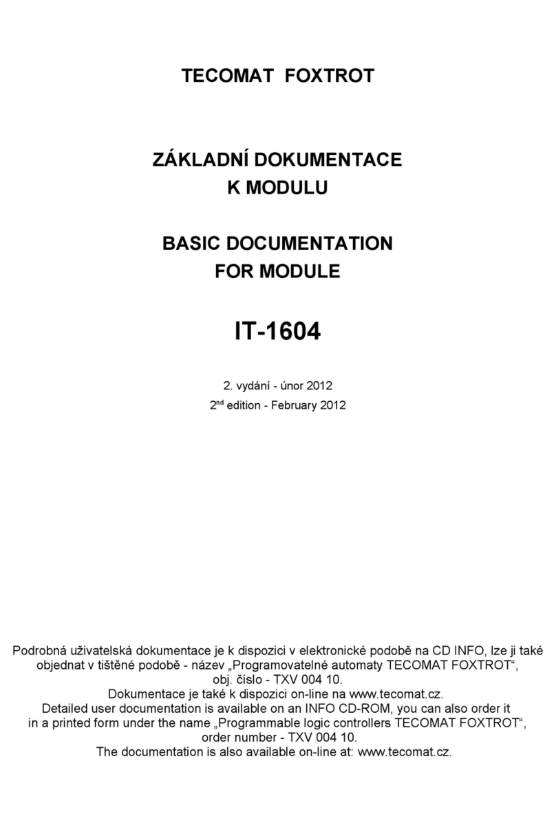 Tecomat Foxtrot IT-1604 Operator's manual