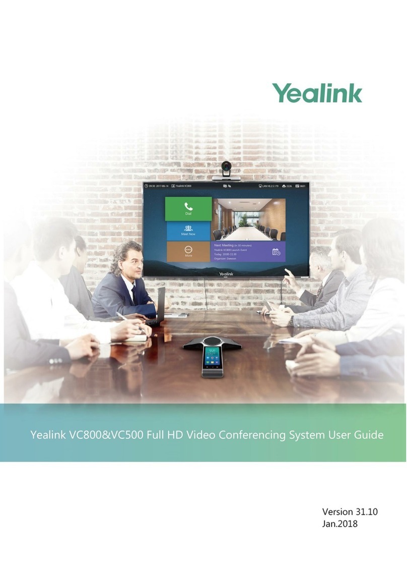 Yealink MeetingSpace VC800 User manual Yealink MeetingSpace VC800 User manual
