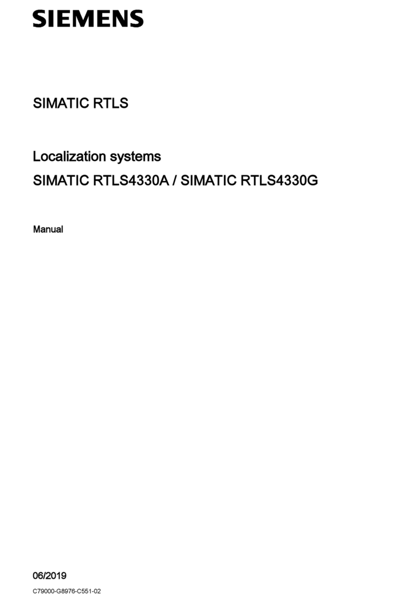 Siemens SIMATIC RTLS Series User manual Siemens SIMATIC RTLS Series User manual