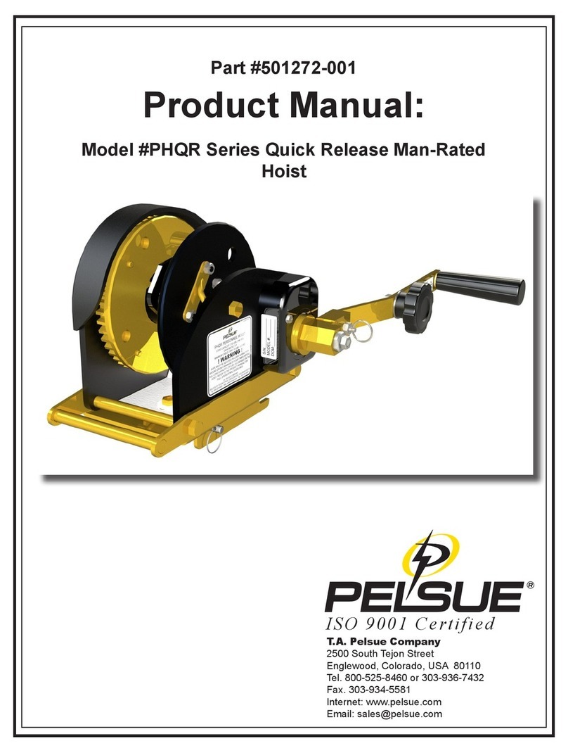 Pelsue PHQR Series product manual