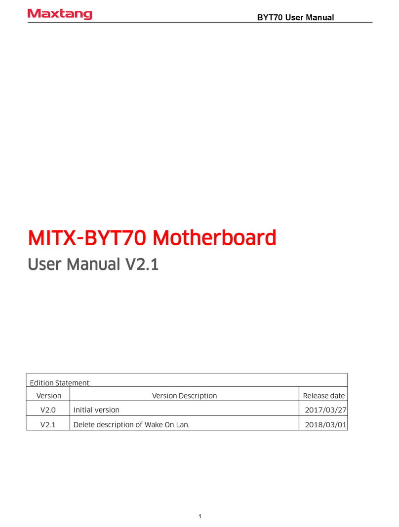 Maxtang MITX-BYT70 user manual Maxtang MITX-BYT70 user manual
