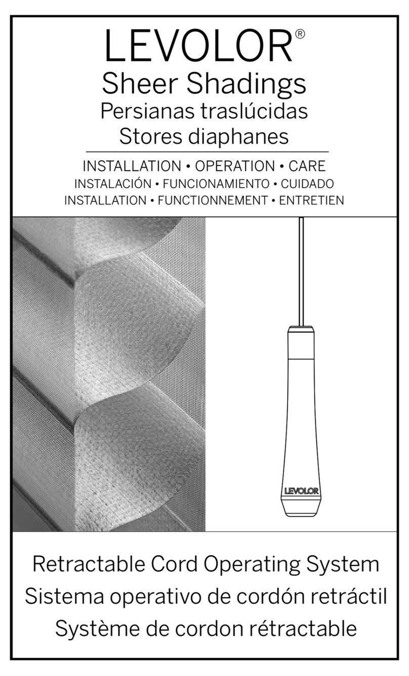 Levolor Sheer Shadings Installation operation care