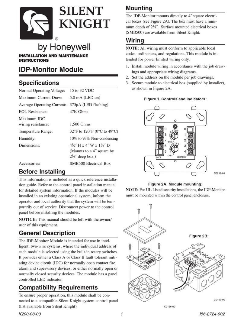 Honeywell Silent Knight IDP-Monitor User manual