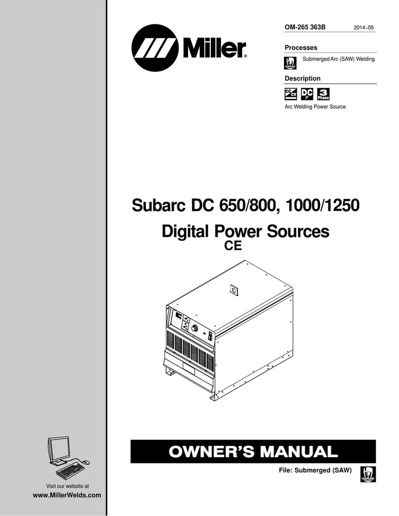 Miller Subarc DC 650 User manual