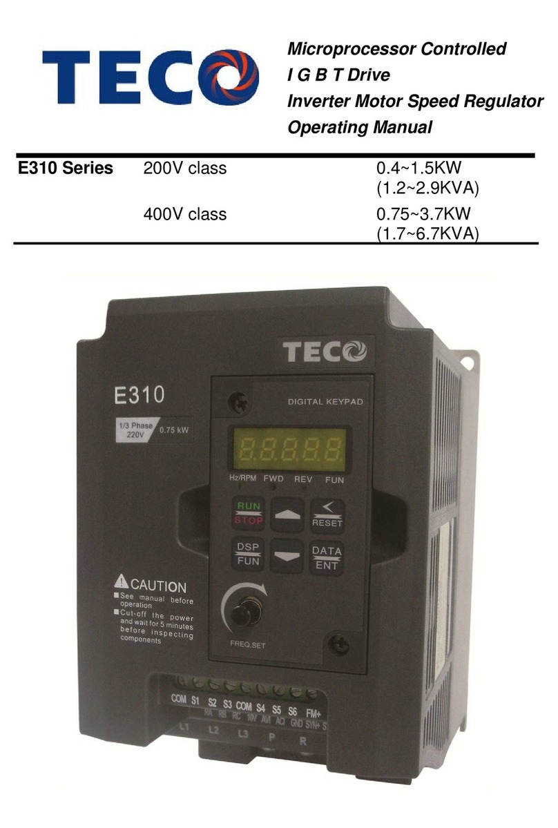 TECO E310 Series operating manual