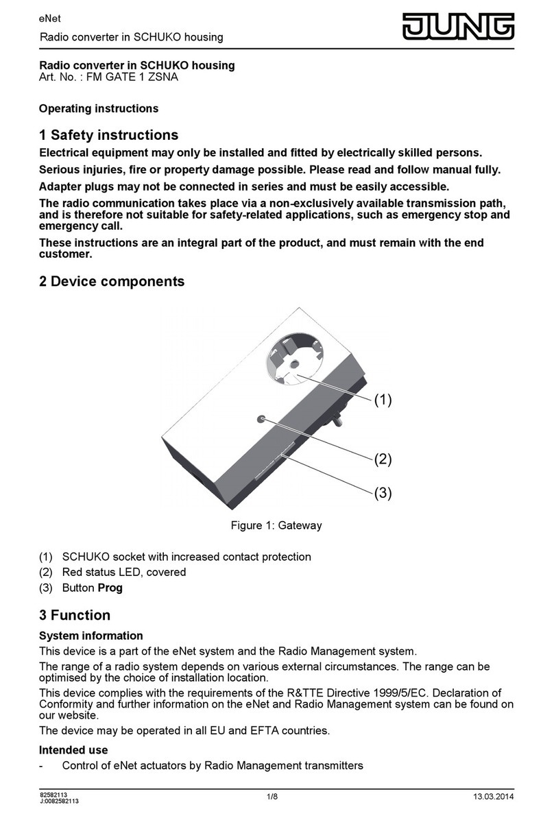 Jung eNet FM GATE 1 ZSNA operating instructions
