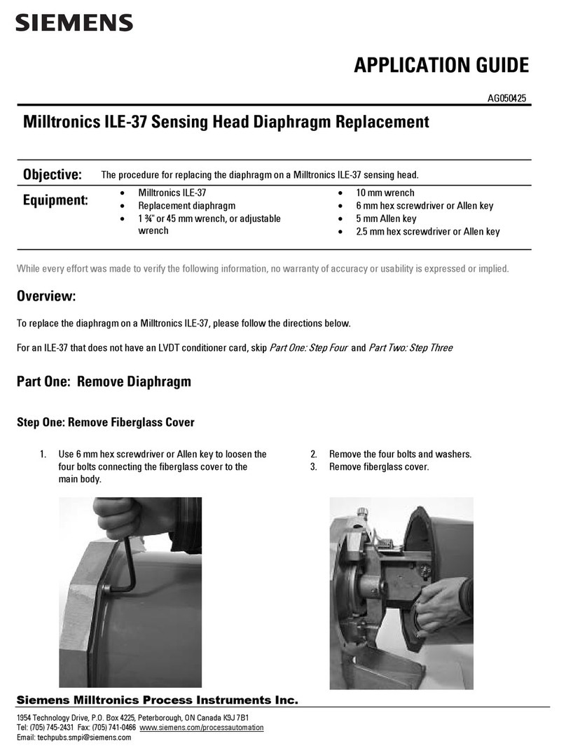 Siemens milltronics ILE-37 User guide