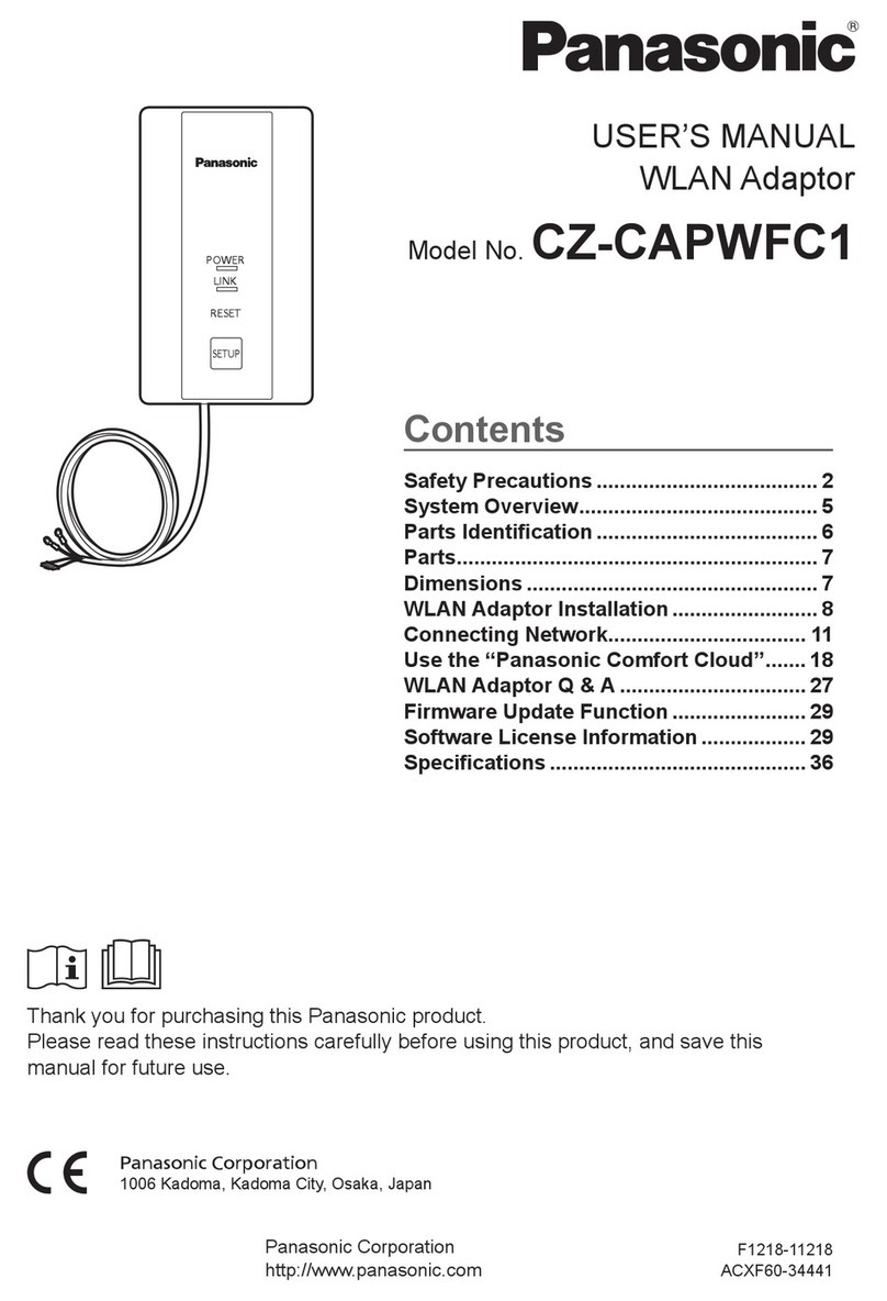 Panasonic CZ-CAPWFC1 User manual