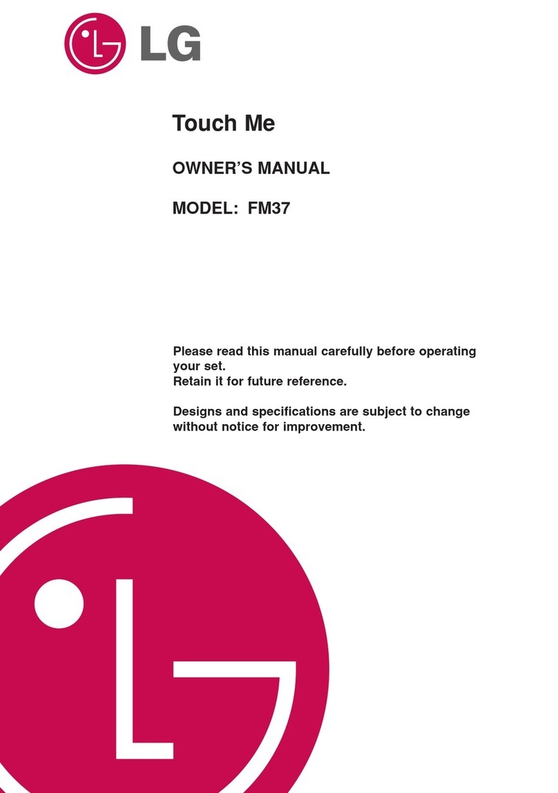 LG Touch Me FM37 User manual