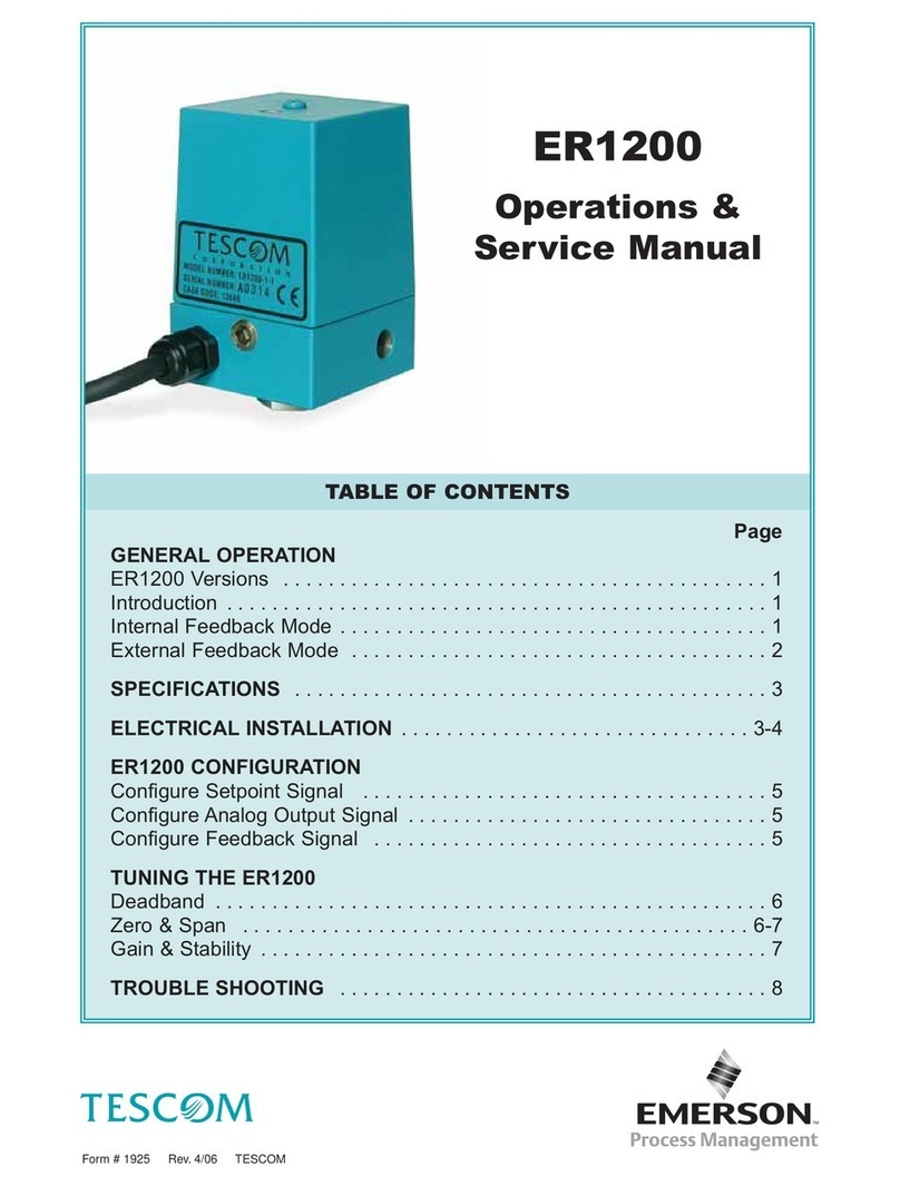 Tescom ER1200 Series Operation & service manual