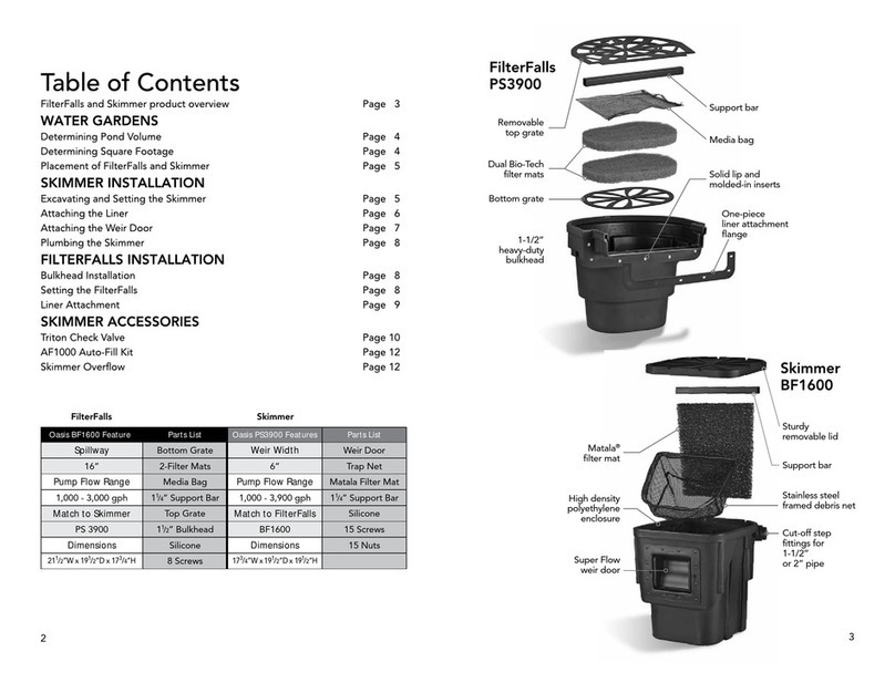 Atlantic Oasis Filterfall instruction manual