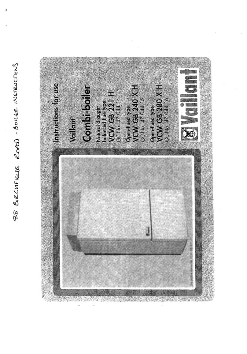 Vaillant VCW GB 221 H User manual Vaillant VCW GB 221 H User manual