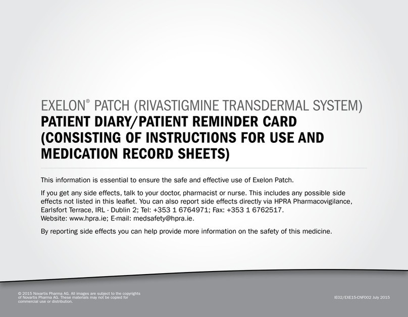 Novartis EXELON PATCH Instructions for use
