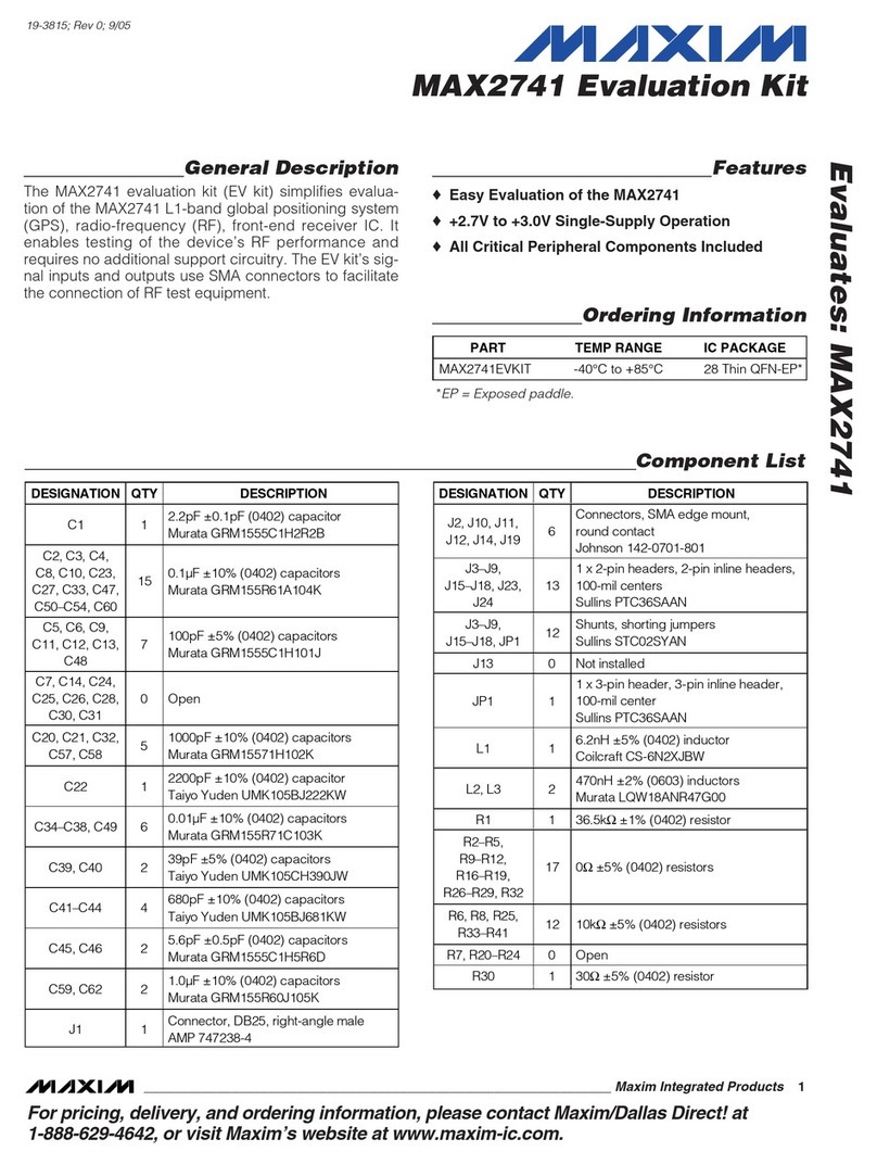 Maxim MAX2741 Operating and maintenance instructions
