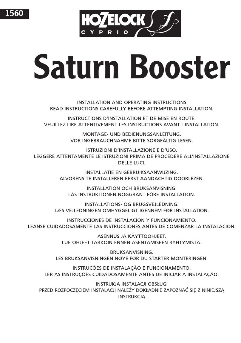Hozelock Cyprio Saturn Booster User manual