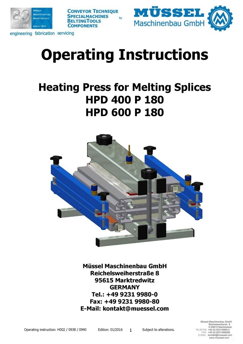 Mussel HPD 400 P 180 operating instructions