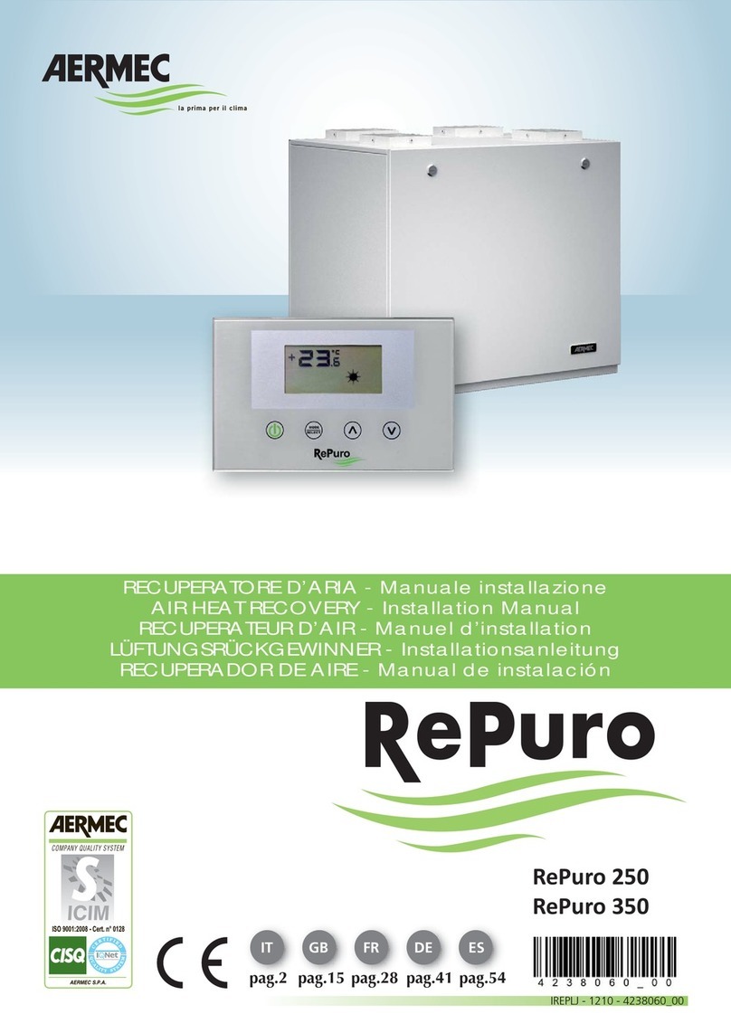 AERMEC RePuro Series installation manual