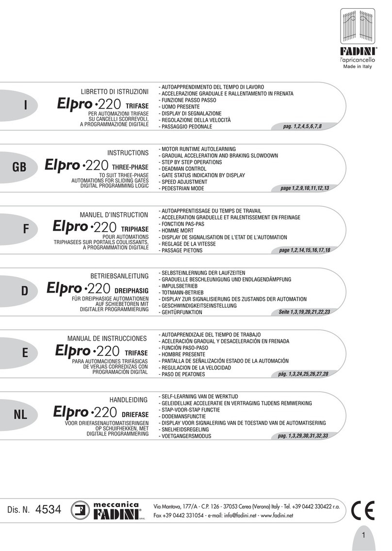 fadini Elpro 220 User manual