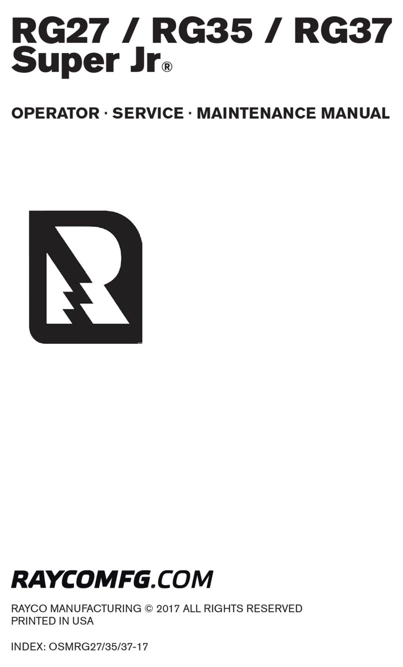 Rayco Super Jr RG27 Installation and user guide