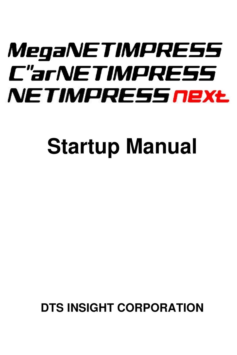 DTS INSIGHT MegaNETIMPRESS Startup manual