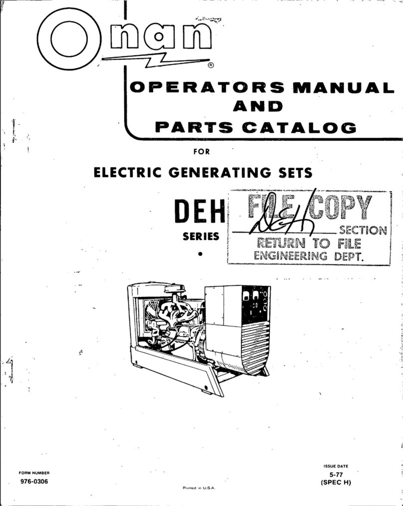 Onan 25.0 DEH-53R Series Instruction Manual Onan 25.0 DEH-53R Series Instruction Manual