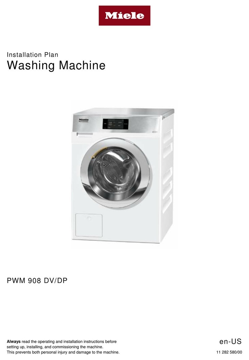 Miele PWM 908 DV Installations plan